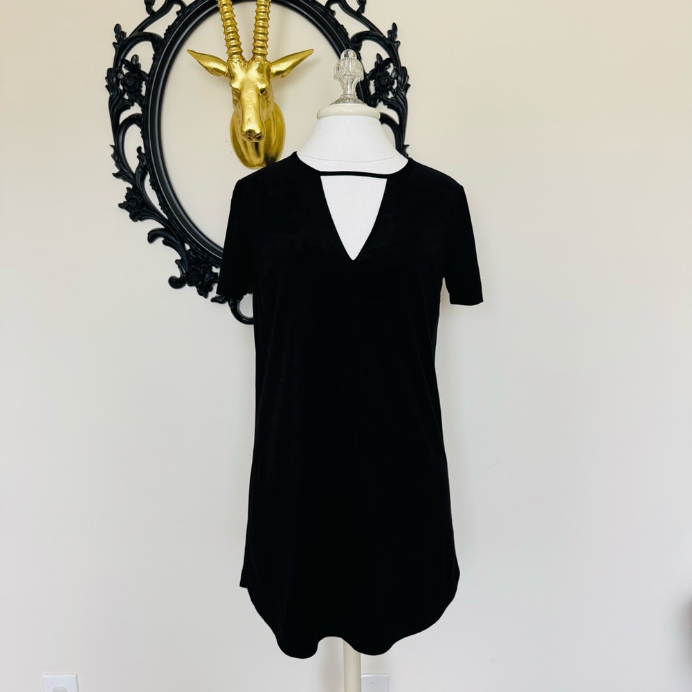 Z Supply Faux Suede Black Dress